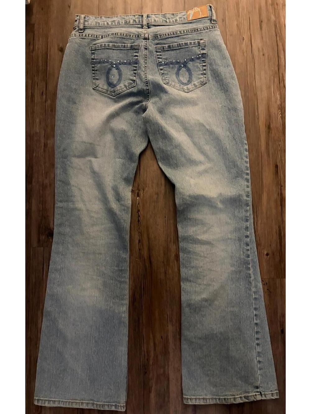 Y2K Duplex by Tyte Sz 10 Blue Embroidered Bootcut Jeans